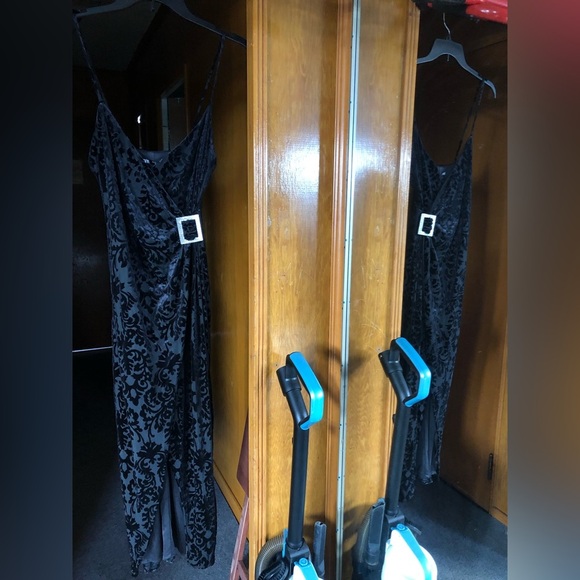 ZARA BUCKLED JACQUARD Velvet DRESS - Picture 10 of 13